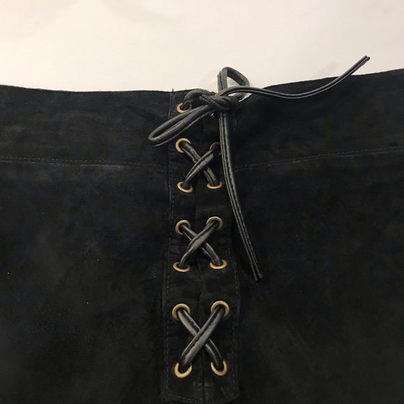 🍃Vintage 60’s70’s Patchwork Suede/Leather Skirt🍃 - Picture 7 of 8